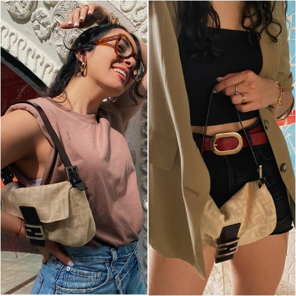 🍦SOLD FENDI ZUCCA BAGUETTE IN BEIGE🍦 - Picture 12 of 13